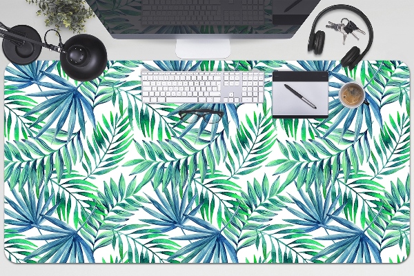 Desk pad painted leaves