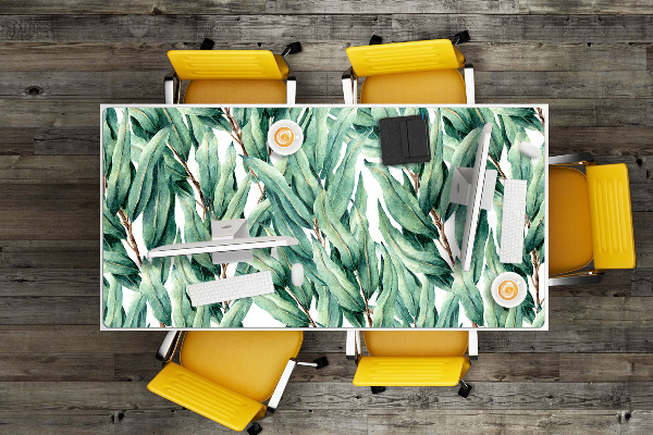 Desk pad painted leaves