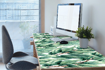 Desk pad painted leaves