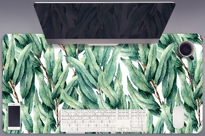 Desk pad painted leaves