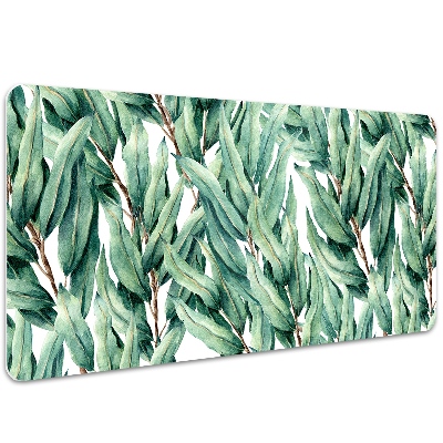 Desk pad painted leaves