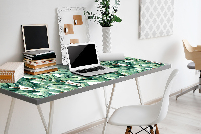 Desk pad painted leaves