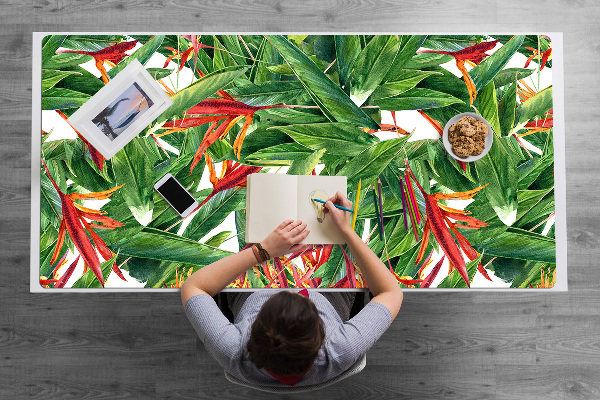 Full desk pad exotic flowers