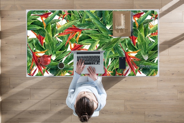 Full desk pad exotic flowers