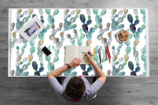 Large desk mat for children cacti