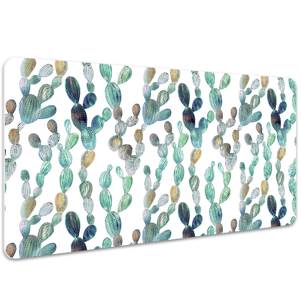 Large desk mat for children cacti
