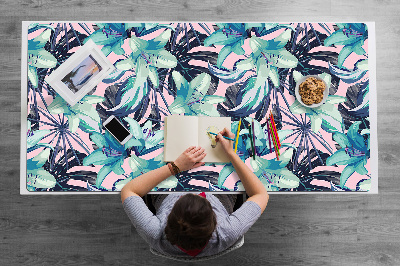 Full desk mat painted lilies