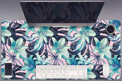 Full desk mat painted lilies