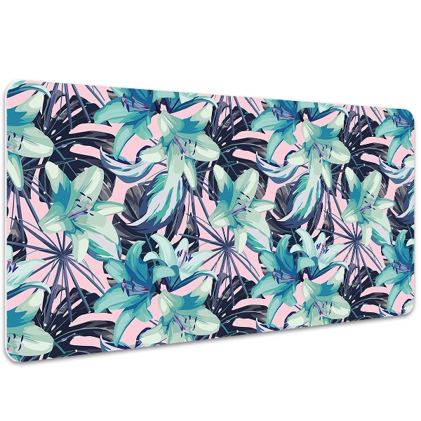 Full desk mat painted lilies