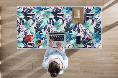 Full desk mat painted lilies