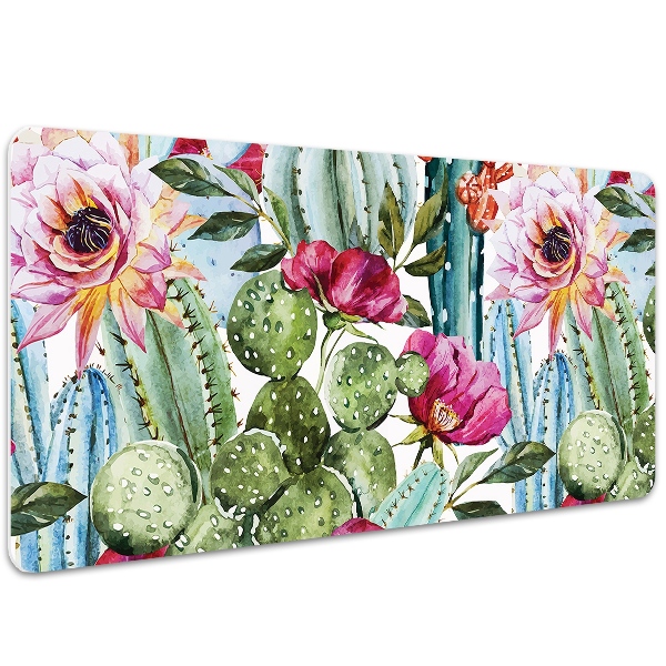 Full desk mat cactus flowers