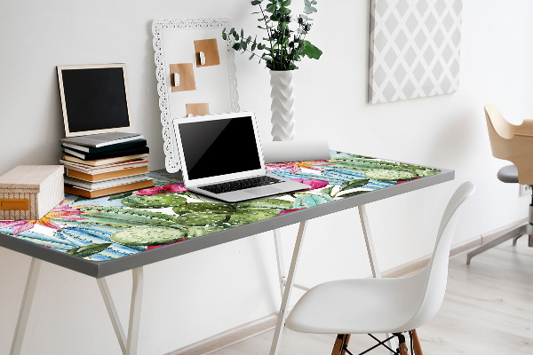 Full desk mat cactus flowers