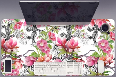 Desk pad flowers watercolors