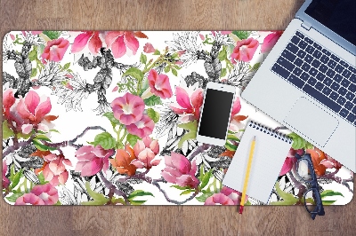 Desk pad flowers watercolors