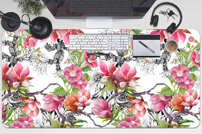 Desk pad flowers watercolors