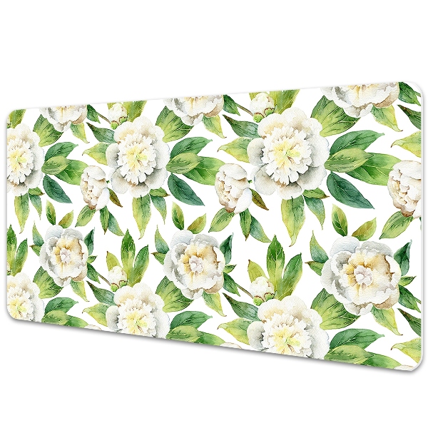 Large desk mat for children Peonies