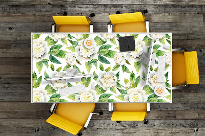 Large desk mat for children Peonies