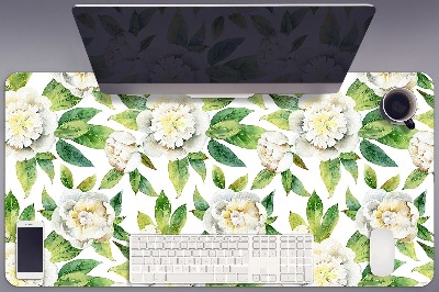 Large desk mat for children Peonies