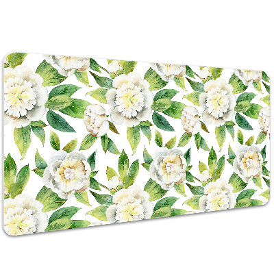 Large desk mat for children Peonies