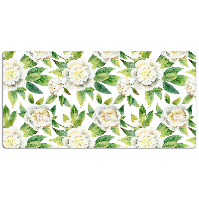 Large desk mat for children Peonies