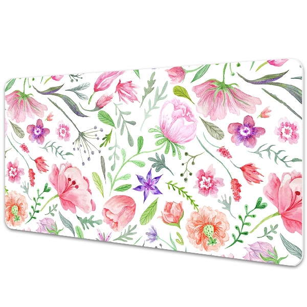 Desk pad painted flowers