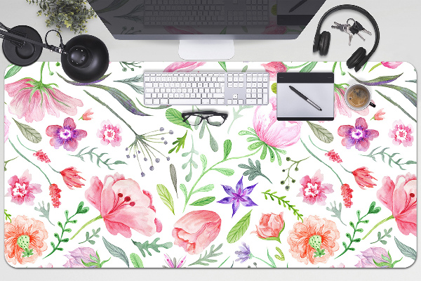 Desk pad painted flowers