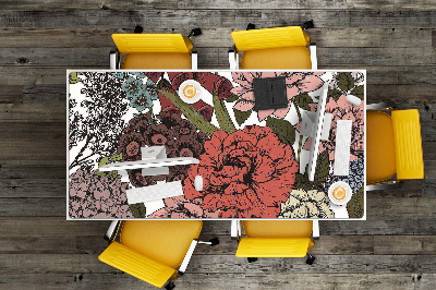 Desk pad Autumn flowers