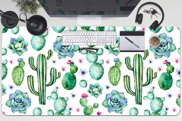 Large desk mat for children Cactus