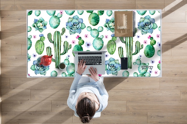 Large desk mat for children Cactus