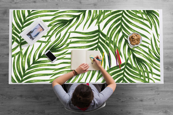Large desk mat for children palm leaf