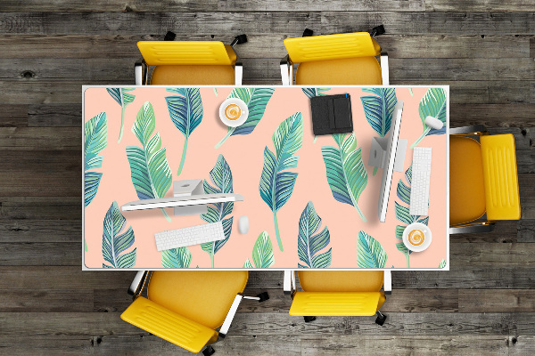 Full desk pad peach leaves