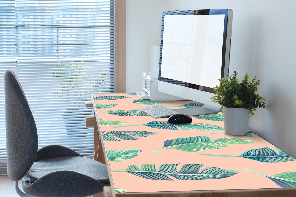 Full desk pad peach leaves