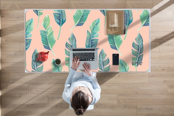Full desk pad peach leaves
