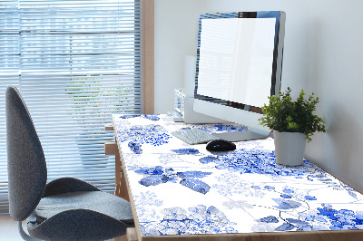 Desk mat blue hydrangea