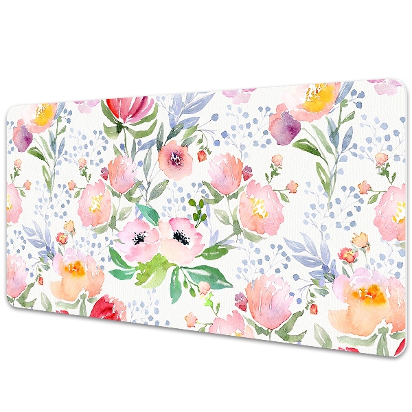 Full desk mat flowers pastels