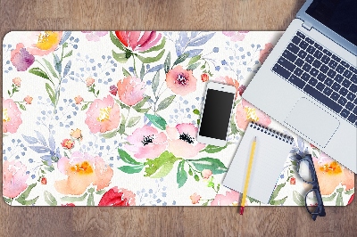 Full desk mat flowers pastels