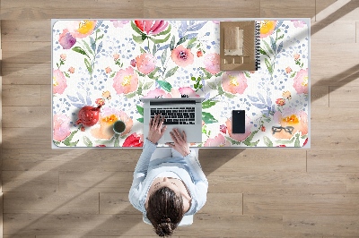 Full desk mat flowers pastels