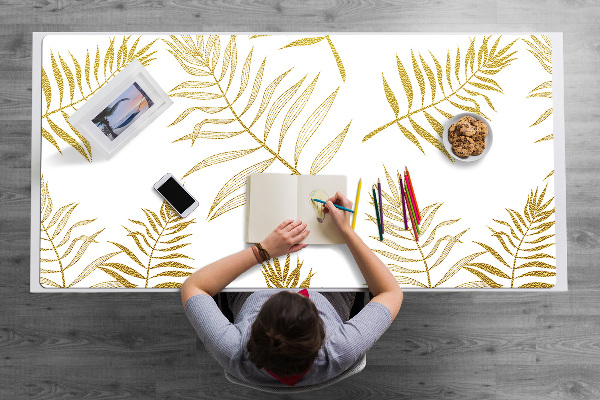 Large desk pad PVC protector palm leaves