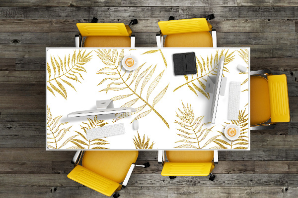 Large desk pad PVC protector palm leaves