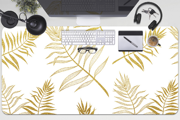 Large desk pad PVC protector palm leaves