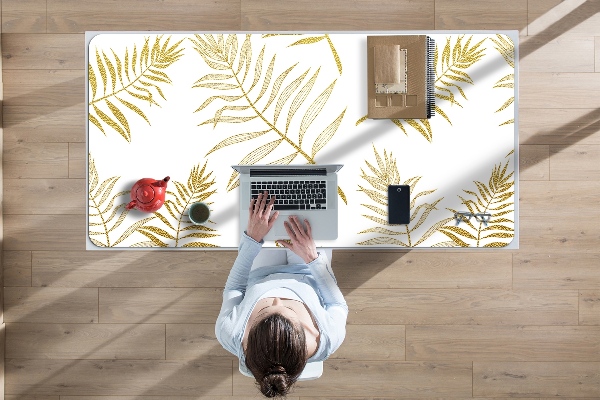 Large desk pad PVC protector palm leaves