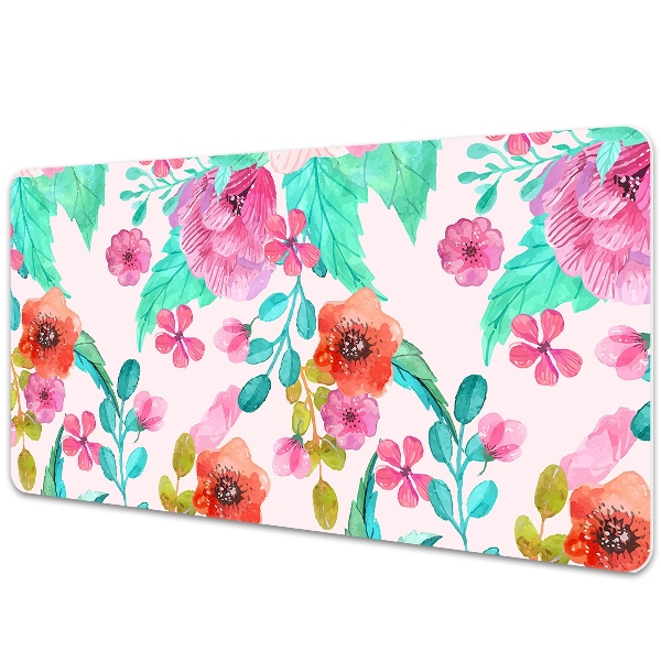 Large desk pad PVC protector Beautiful flora