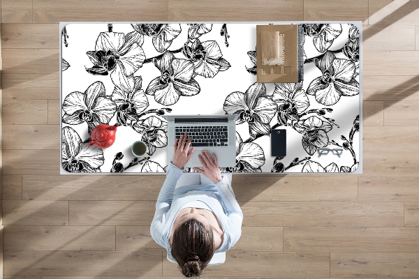 Large desk mat for children orchids