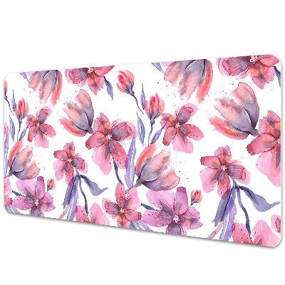 Full desk protector pastel flowers