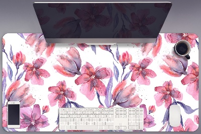 Full desk protector pastel flowers