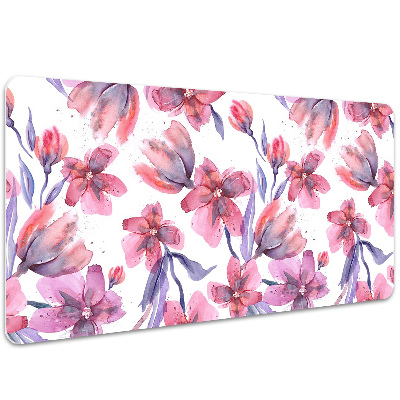 Full desk protector pastel flowers