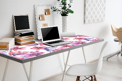 Full desk protector pastel flowers