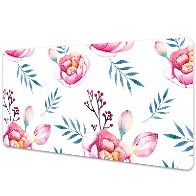 Large desk mat for children flowers