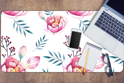 Large desk mat for children flowers