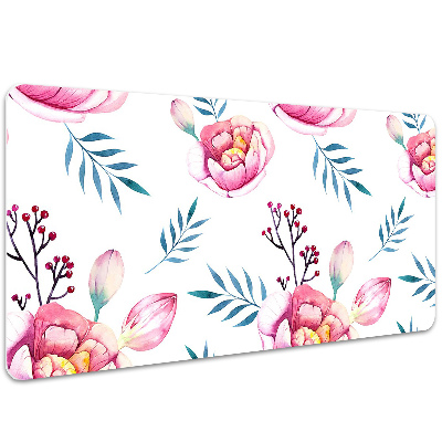 Large desk mat for children flowers